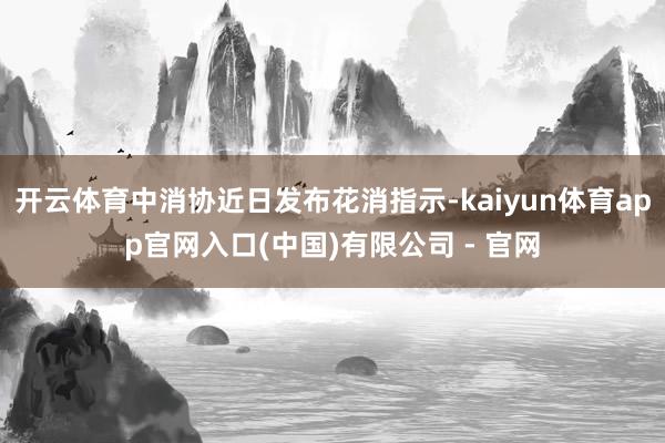 开云体育中消协近日发布花消指示-kaiyun体育app官网入口(中国)有限公司 - 官网