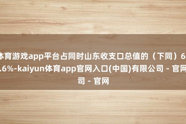 体育游戏app平台占同时山东收支口总值的（下同）64.6%-kaiyun体育app官网入口(中国)有限公司 - 官网