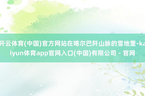 开云体育(中国)官方网站在喀尔巴阡山脉的雪地里-kaiyun体育app官网入口(中国)有限公司 - 官网
